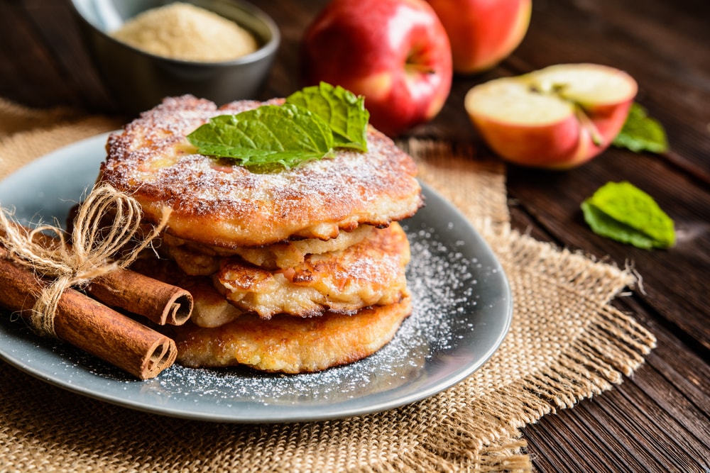 Delicious Dusted Apple Pancakes | Air Fryer