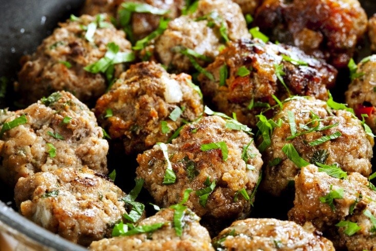 Air Fried Meatballs with Parsley